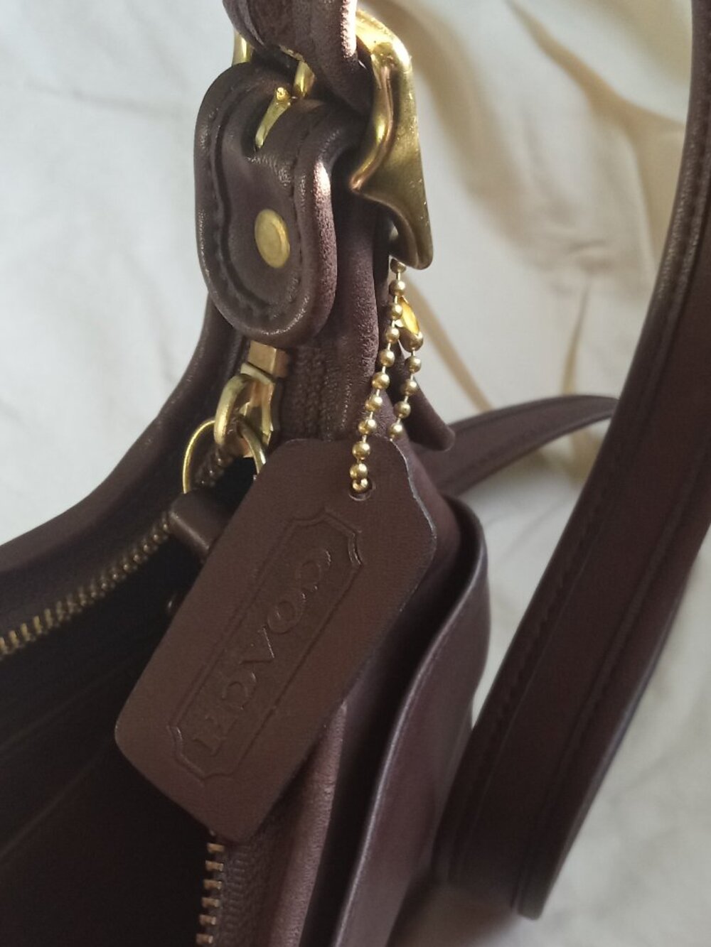 Vintage Coach Legacy Mahogany Leather Handbag Style 9136 vin - Picture 5 of 14